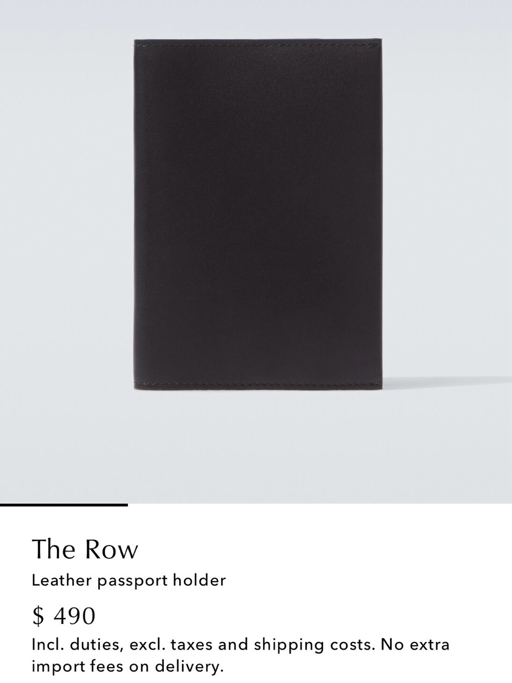 The Row Passport Holder Dark Brown. NWT & Dustbag Retail $490